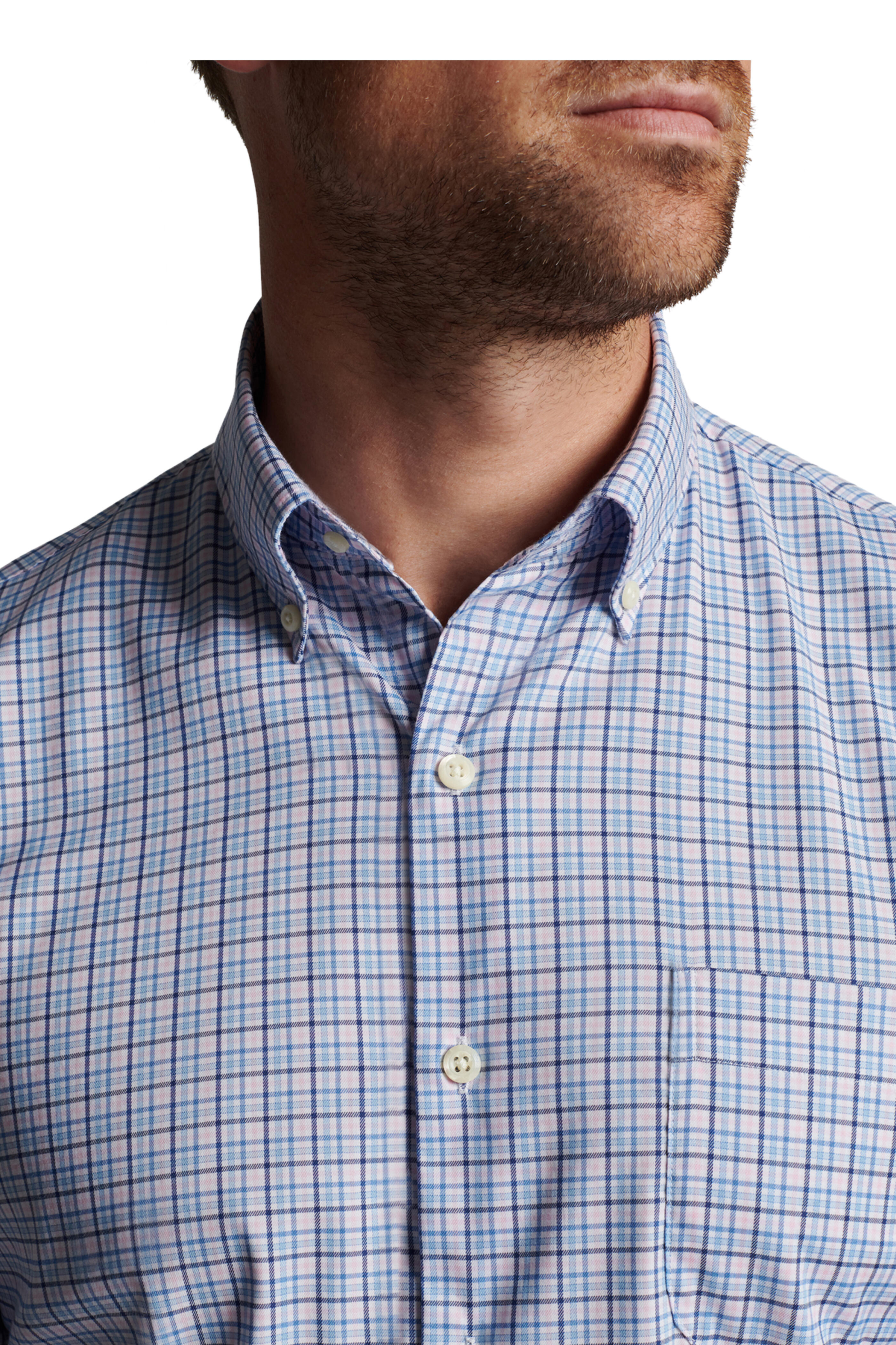 Peter Millar - Eddings Crown Multicolor Mini Check Sport Shirt - view 6