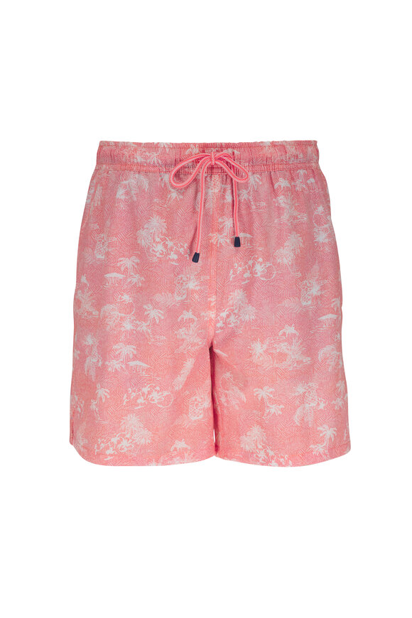 Peter Millar Thatched Hawaiian Soft Sienna Swim Trunks