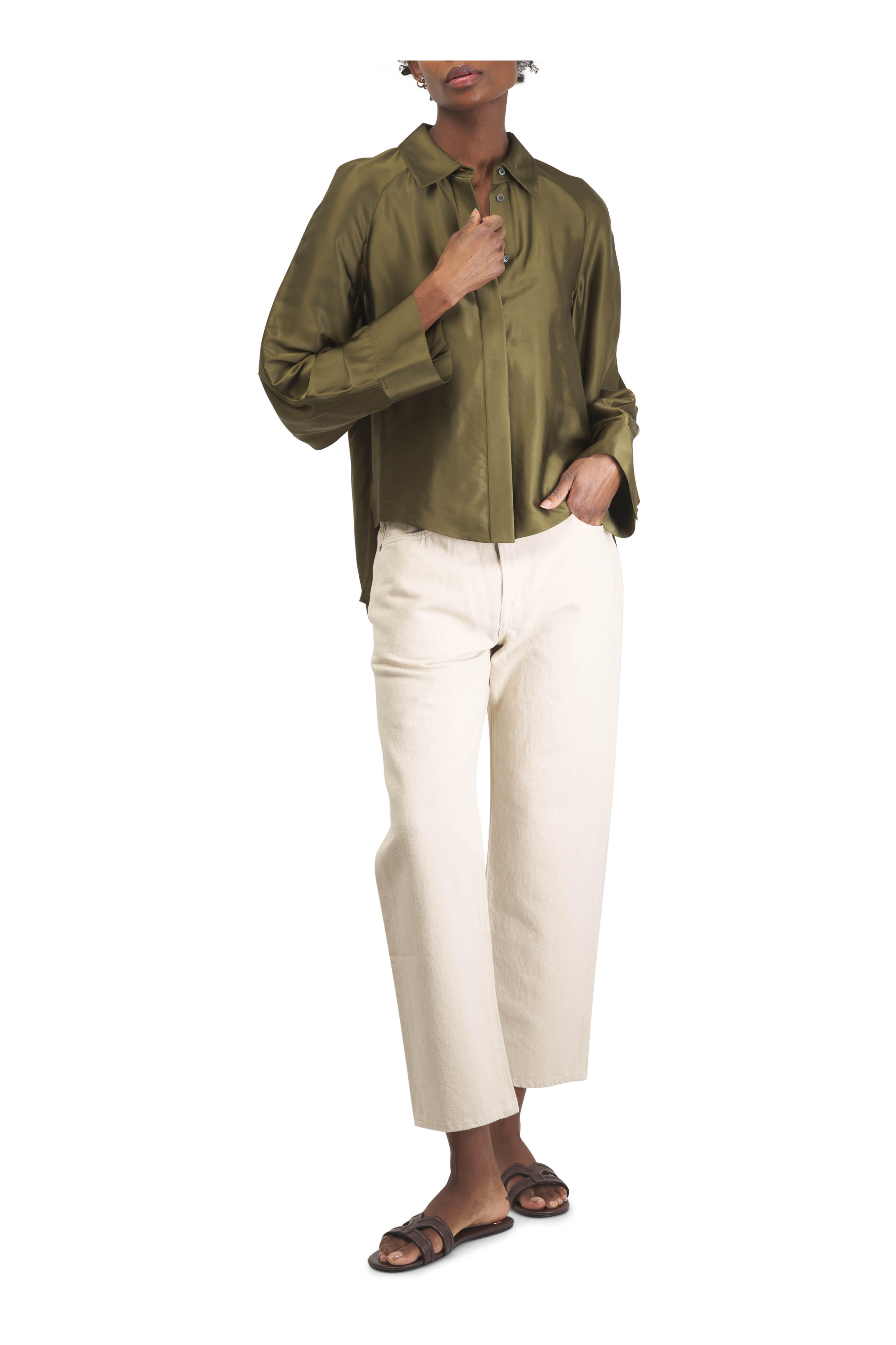 Citizens of Humanity - Annina Soft White High Rise Wide Leg Jean - view 2