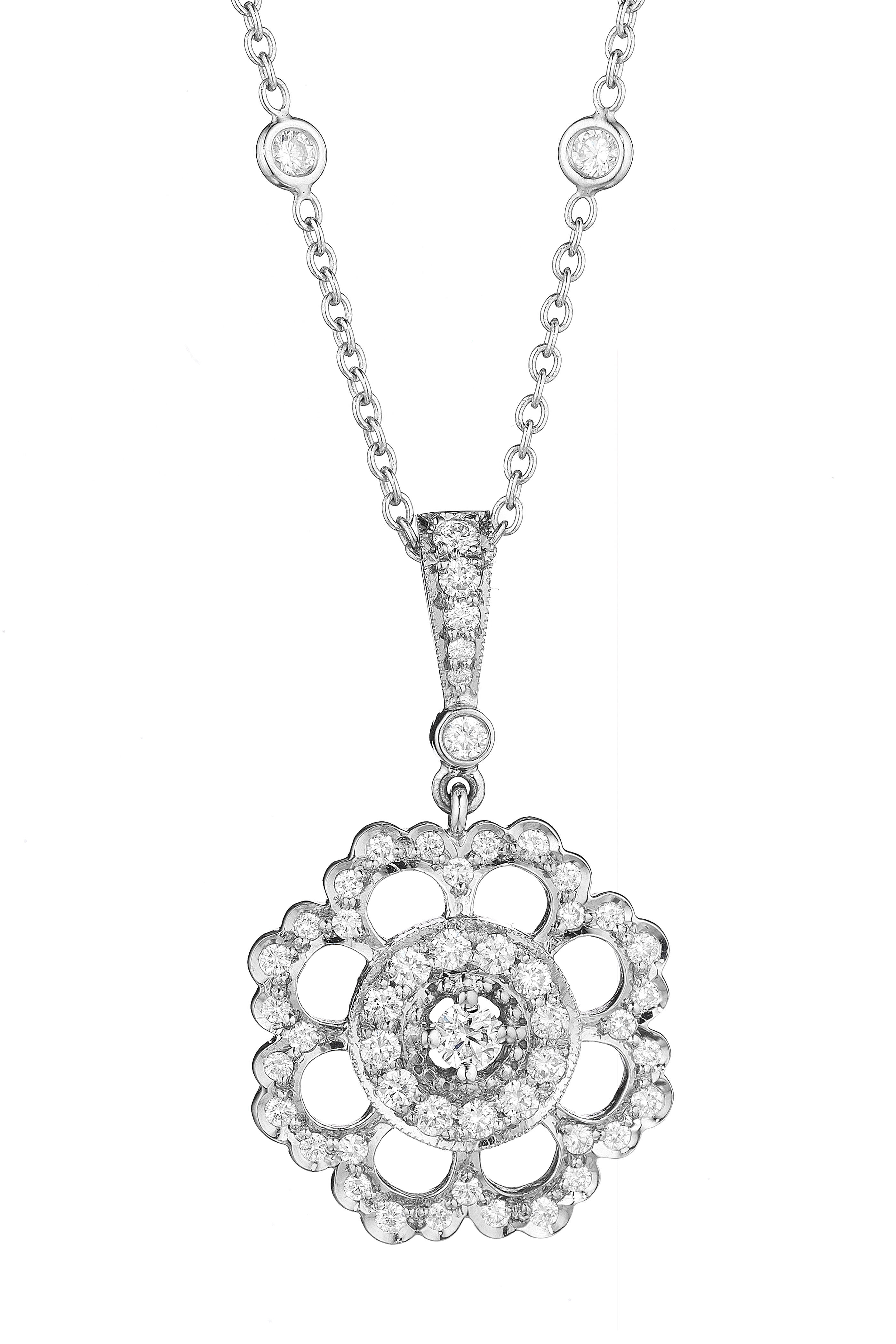 Penny Preville - White Gold Medium Scalloped Edge Diamond Enhancer