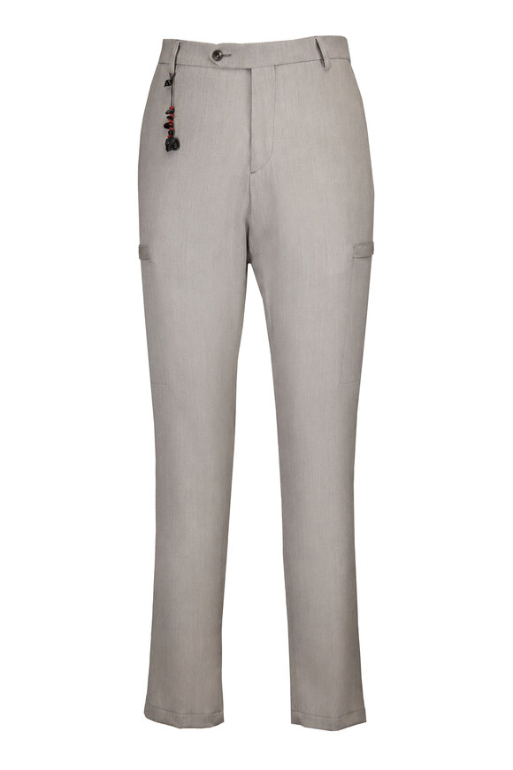 Marco Pescarolo Metis Silver Twill Cargo Pant - view 1