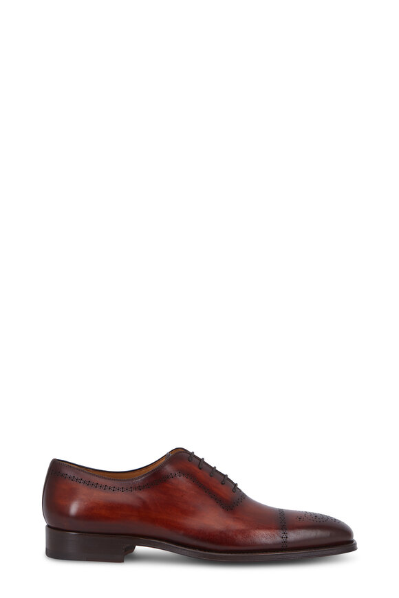 Magnanni - Leyton Cognac Leather Cap-Toe Oxford | Mitchell 