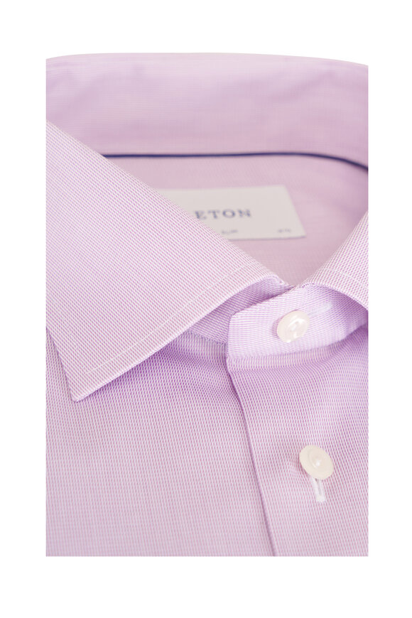 Eton Pink Textured Cotton Dress Shirt - view 2