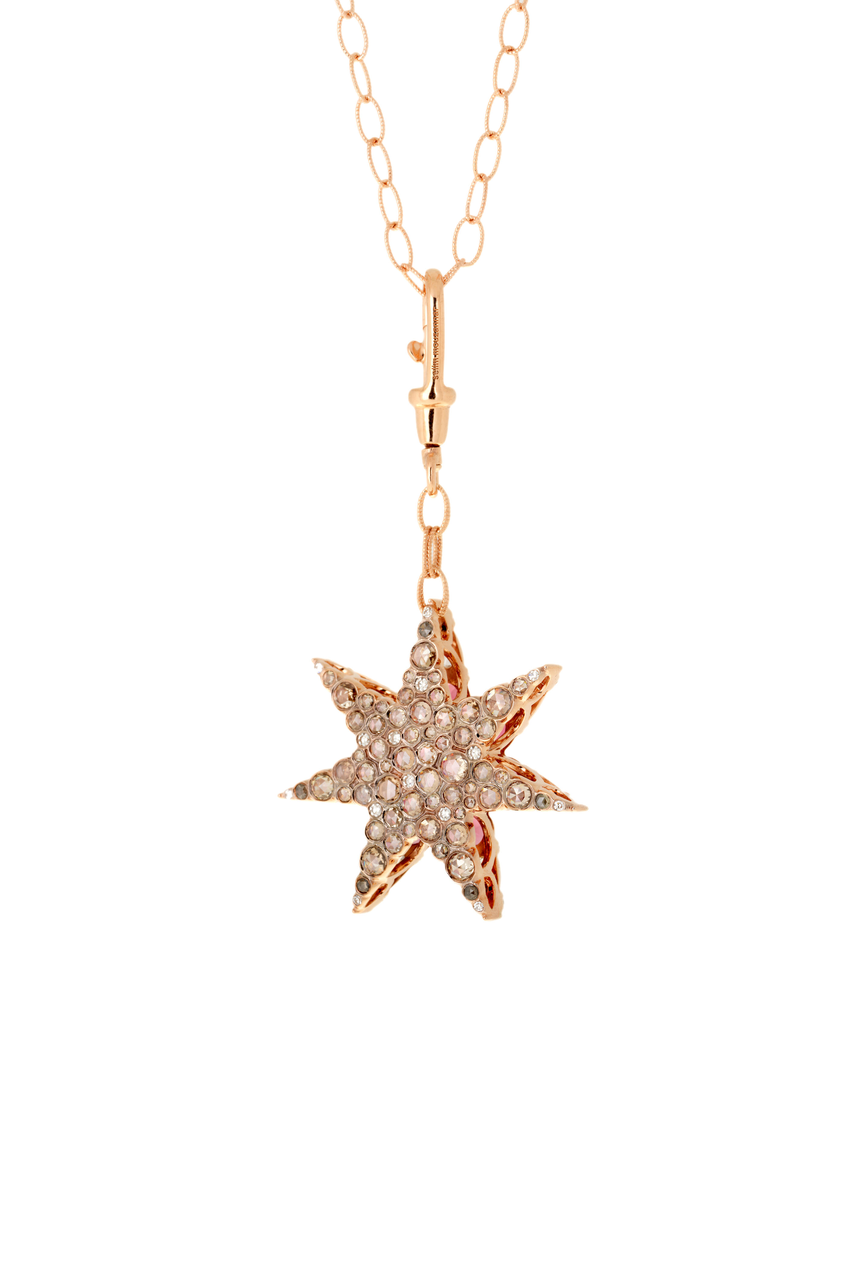 Selim Mouzannar - Diamond & Pink Tourmaline Star Bracelet