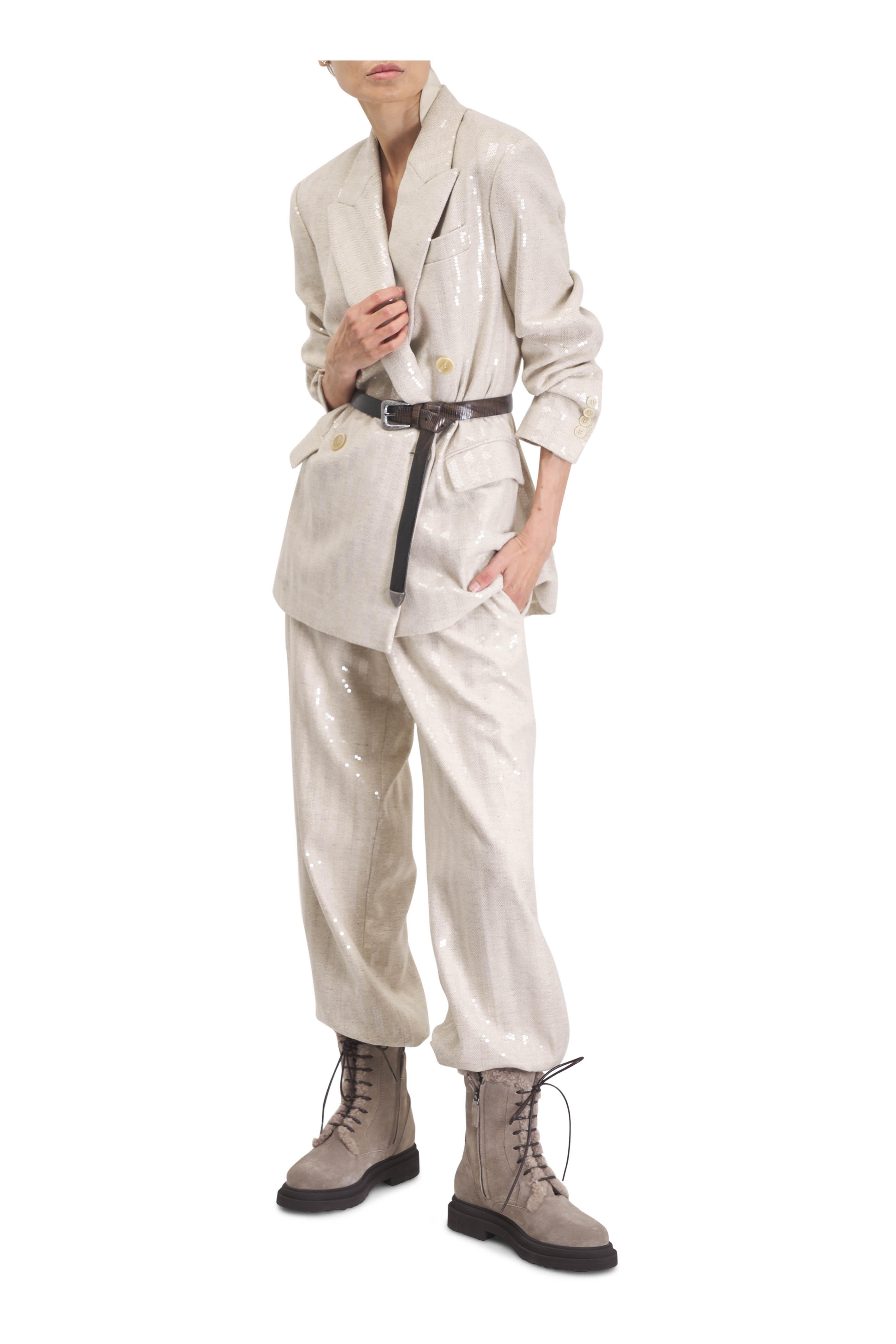 BRUNELLO CUCINELLI コットンシルク スプリングコート ライト BRUNELLO CUCINELLI コットンシルク スプリングコート ライト