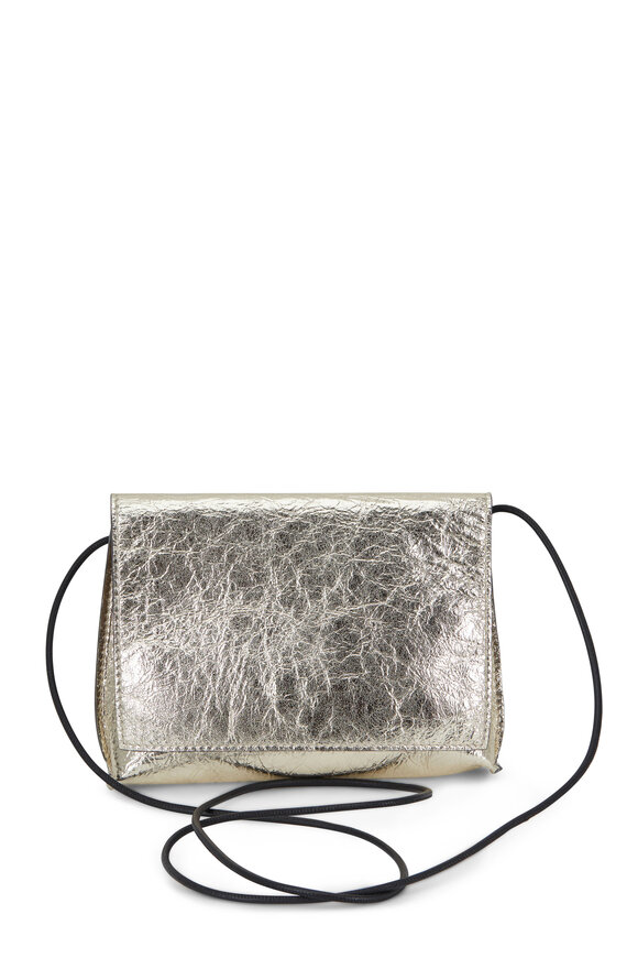 B May Bags - Champagne Foil Leather Small Crossbody