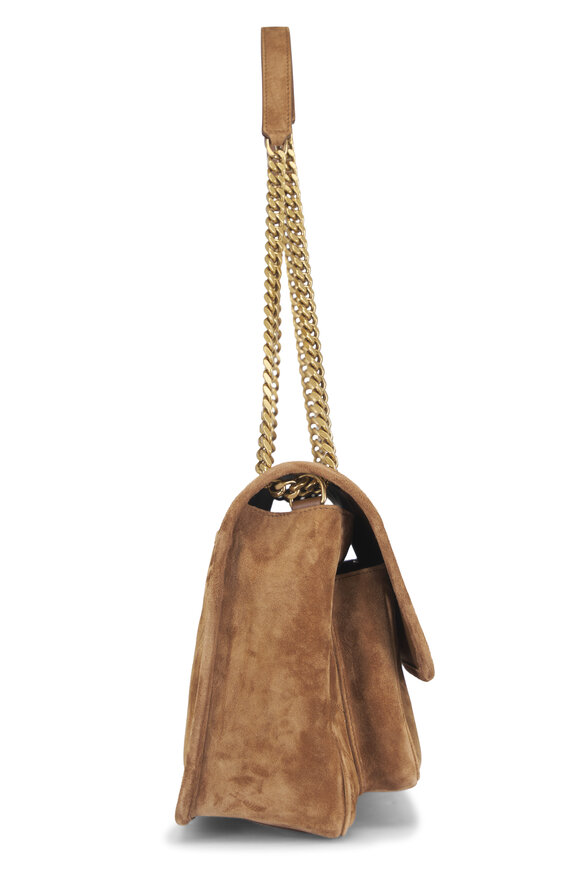 Saint Laurent Medium Niki Caramel Suede Chain Shoulder Bag - view 4