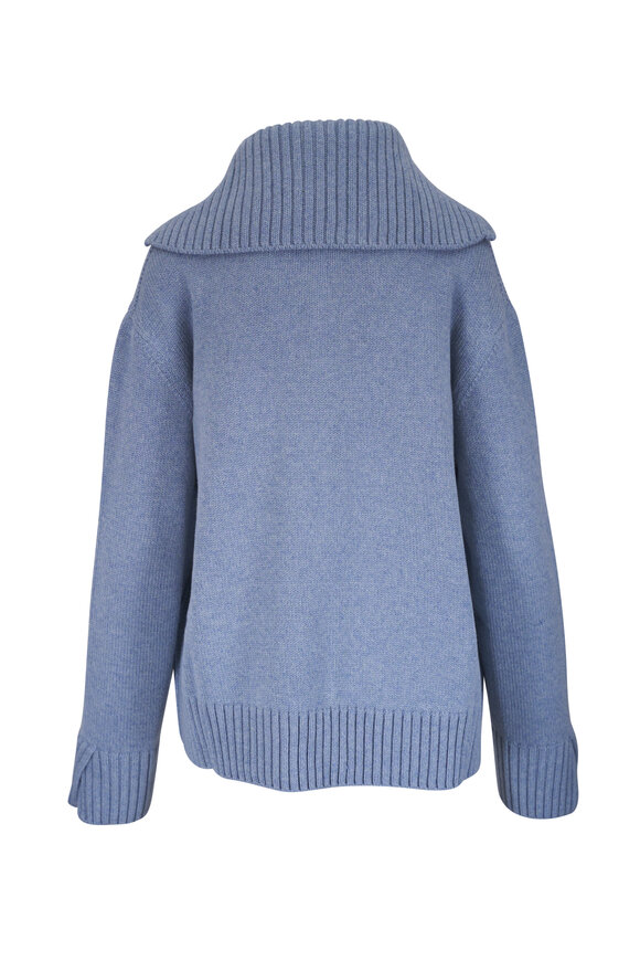 Loro Piana Parksville Baby Cashmere Quarter-Zip Sweater - view 2
