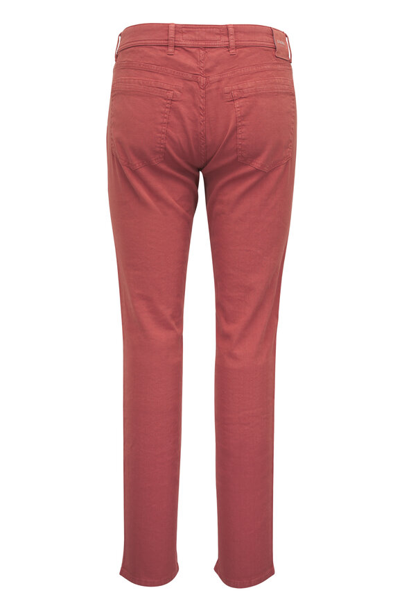 Barmas Rust Linen & Cotton Stretch Five Pocket Pant - view 2