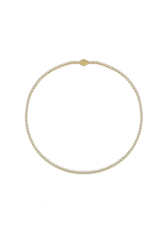 Walters Faith Classic Diamond Gold Bezel Tennis Necklace