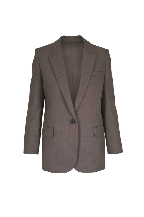 Nili Lotan Diane Taupe Gray Blazer