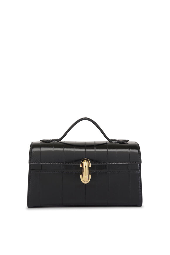 Savette Symmetry Pouchette Black Top Handle Bag