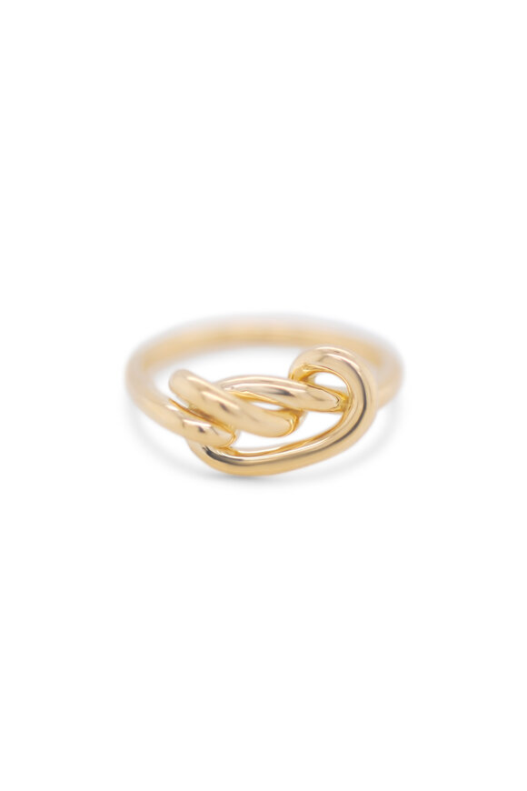 Kali Zoe 18k Yellow Gold Small Love Knot Ring - view 1