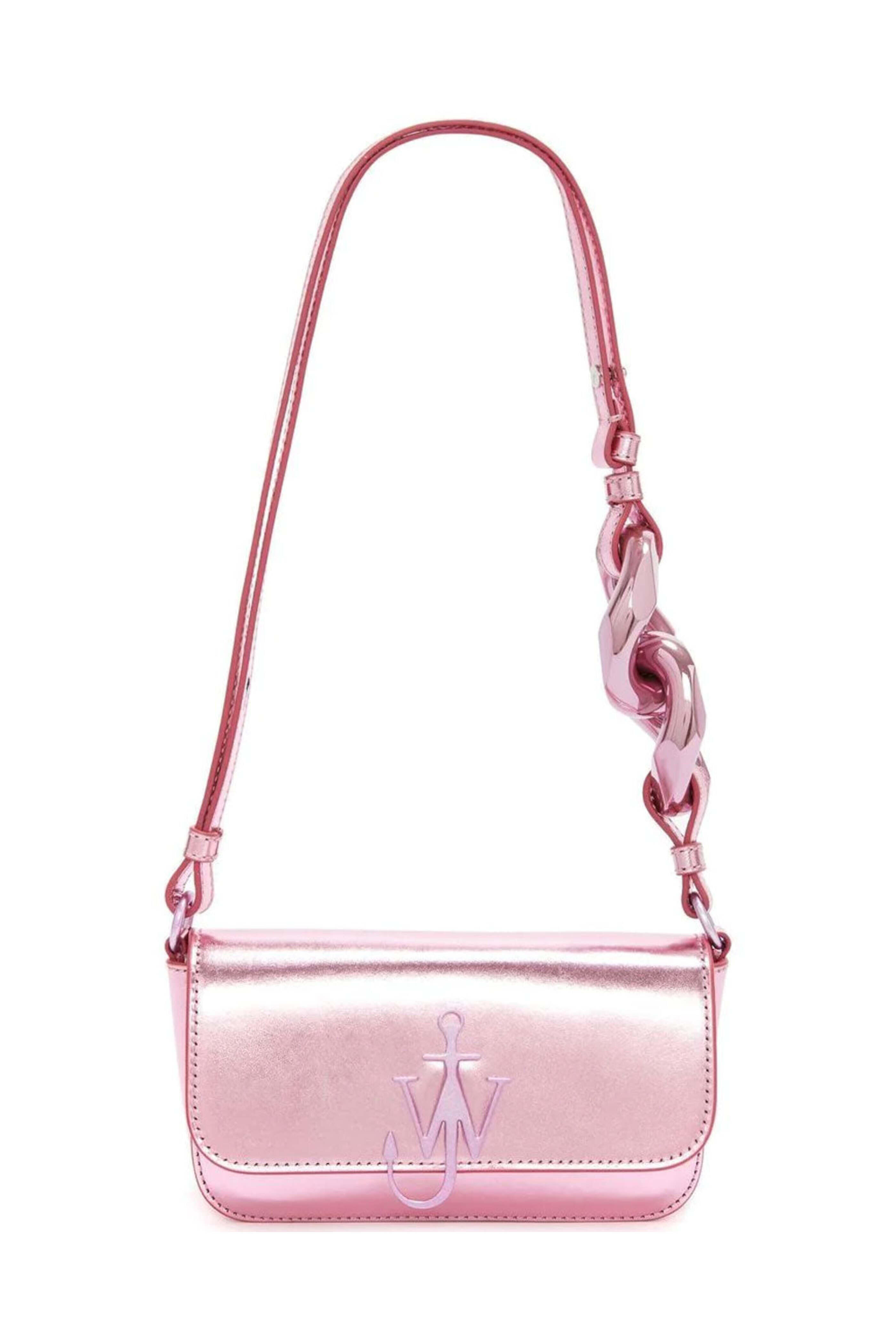 Jw Anderson - Tonal Chain Baguette Anchor Bag in Pink