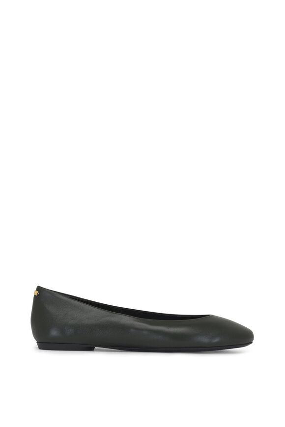 Lanvin Dark Green Leather Ballerina Flat - view 3