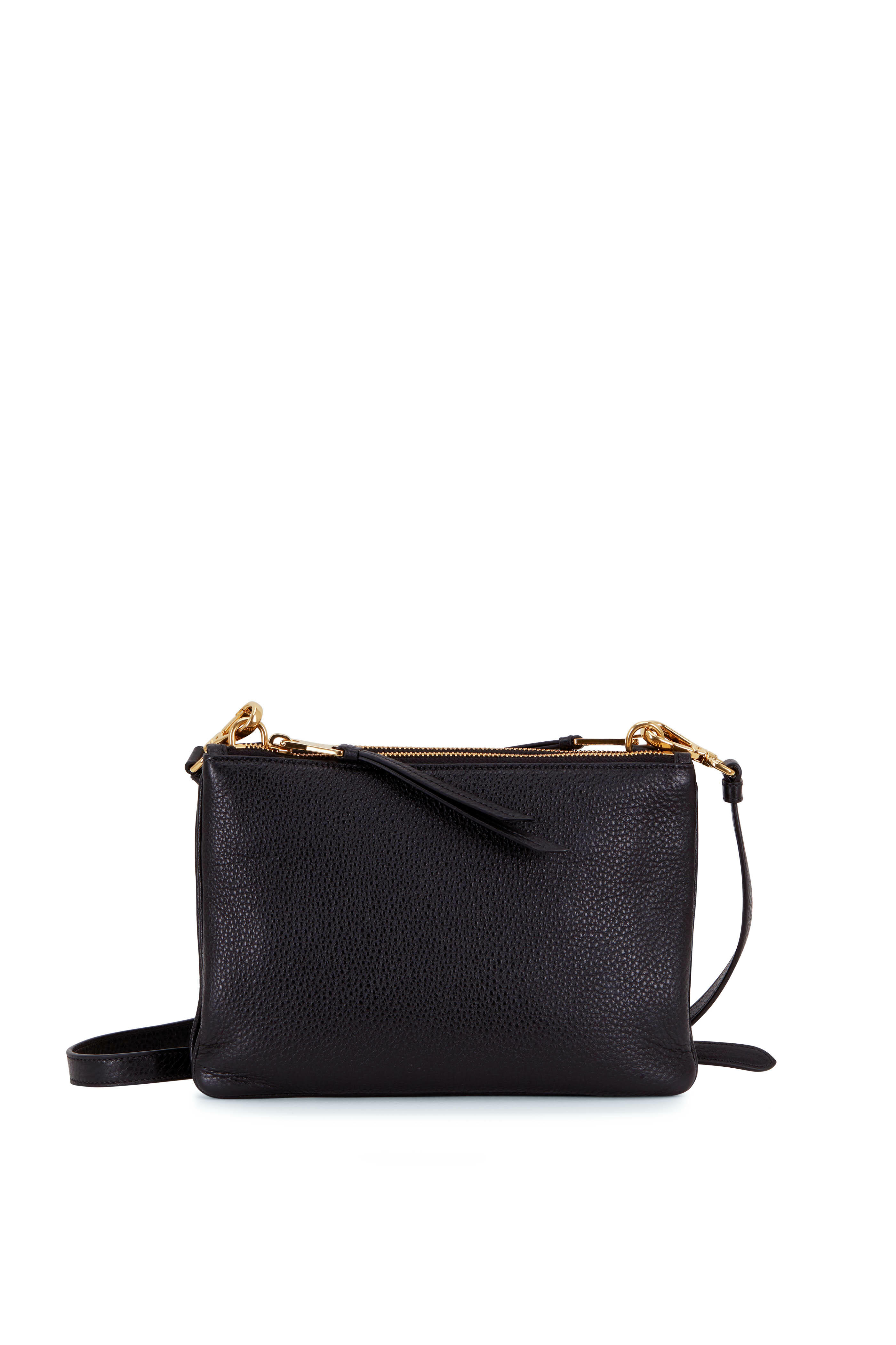 Prada - Double Pocket Leather Small Shoulder Bag Brown