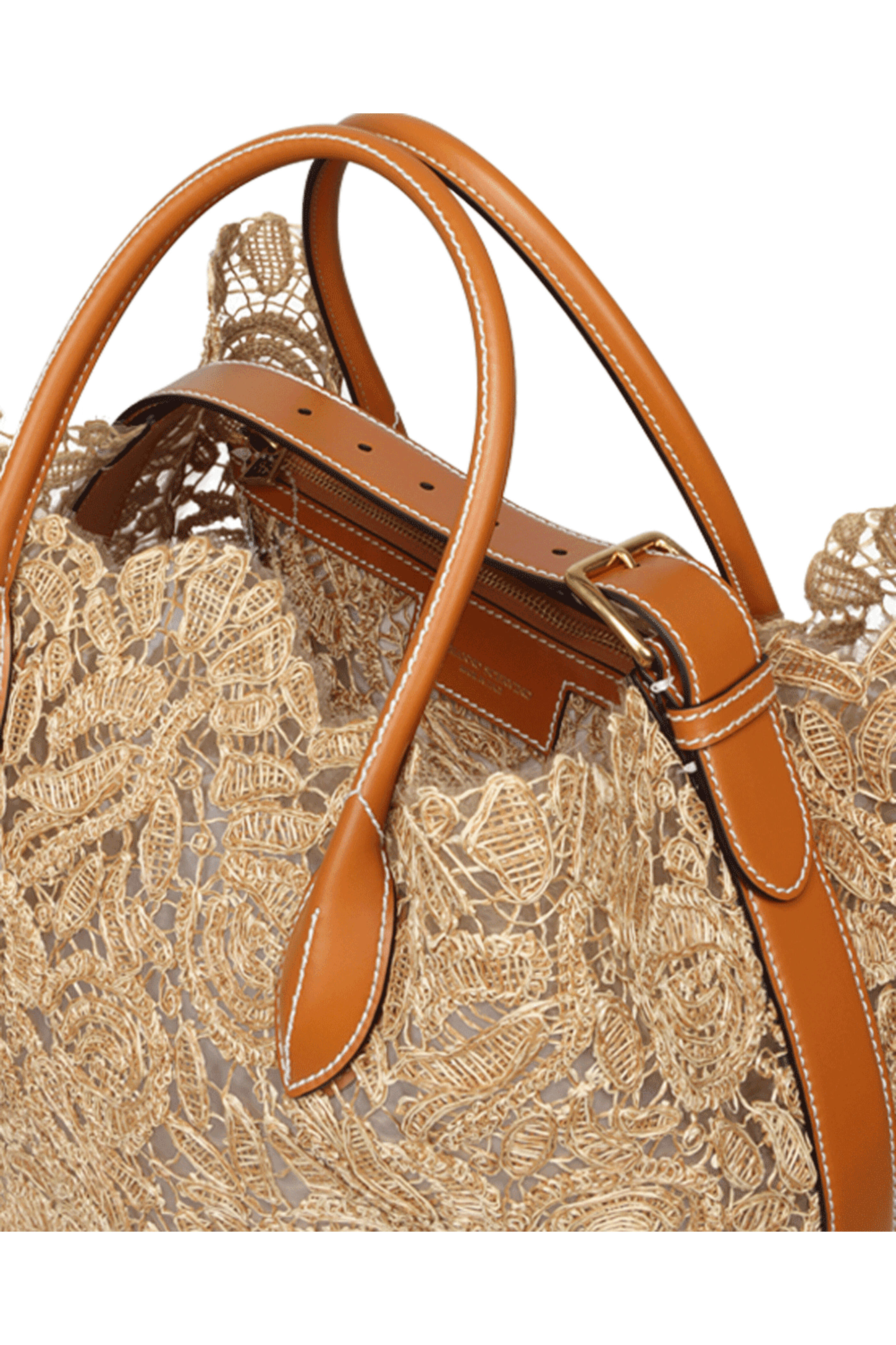 Ermanno Scervino - Maggie Lace Borsa Shopping Tote in Ecru Beige