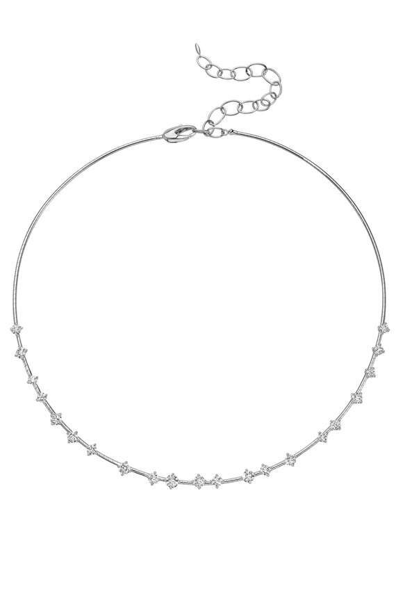 Mattia Cielo Rugiada Diamanti & White Gold Collar Necklace