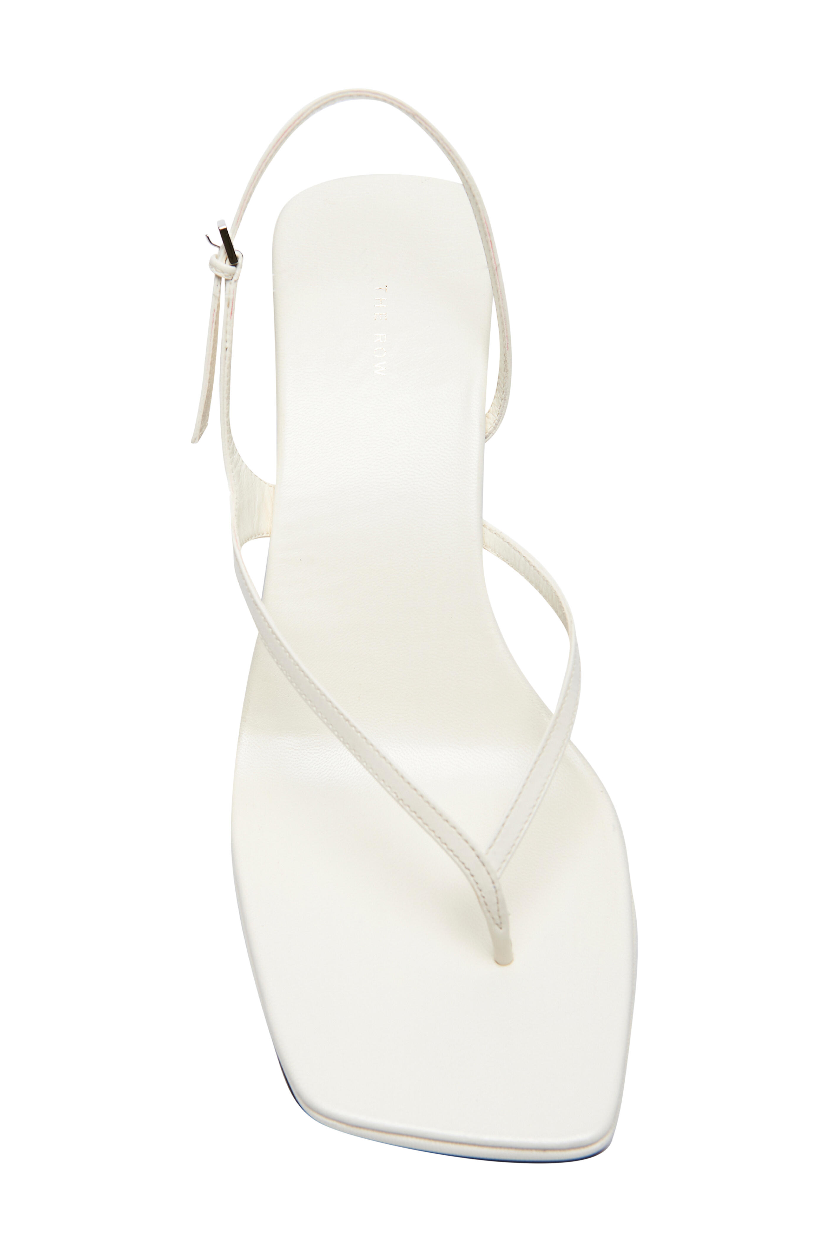 The Row - Constance White Leather Sandal, 55mm | Mitchell Stores