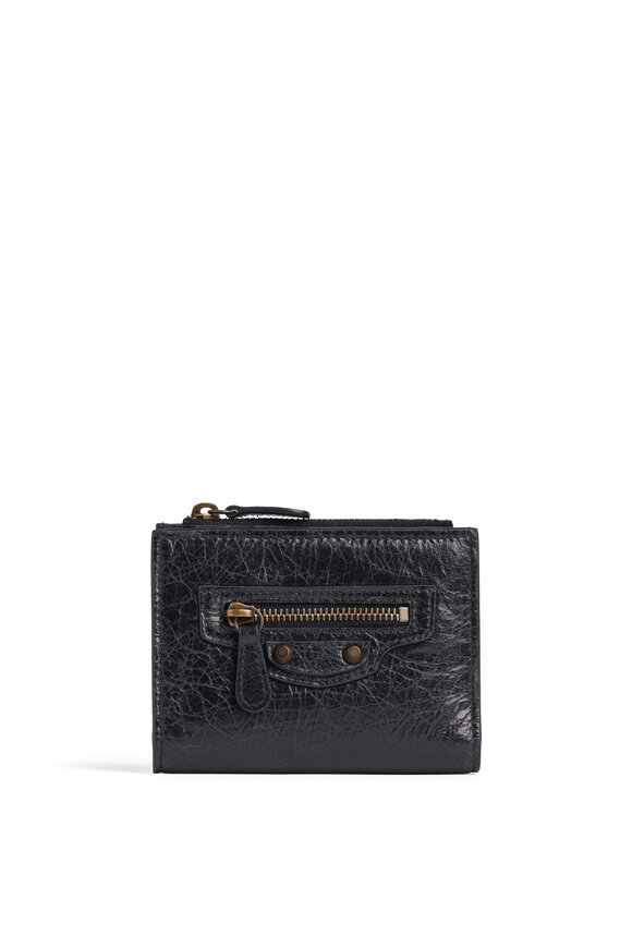 Balenciaga Le City Black Leather Bi-Fold Wallet