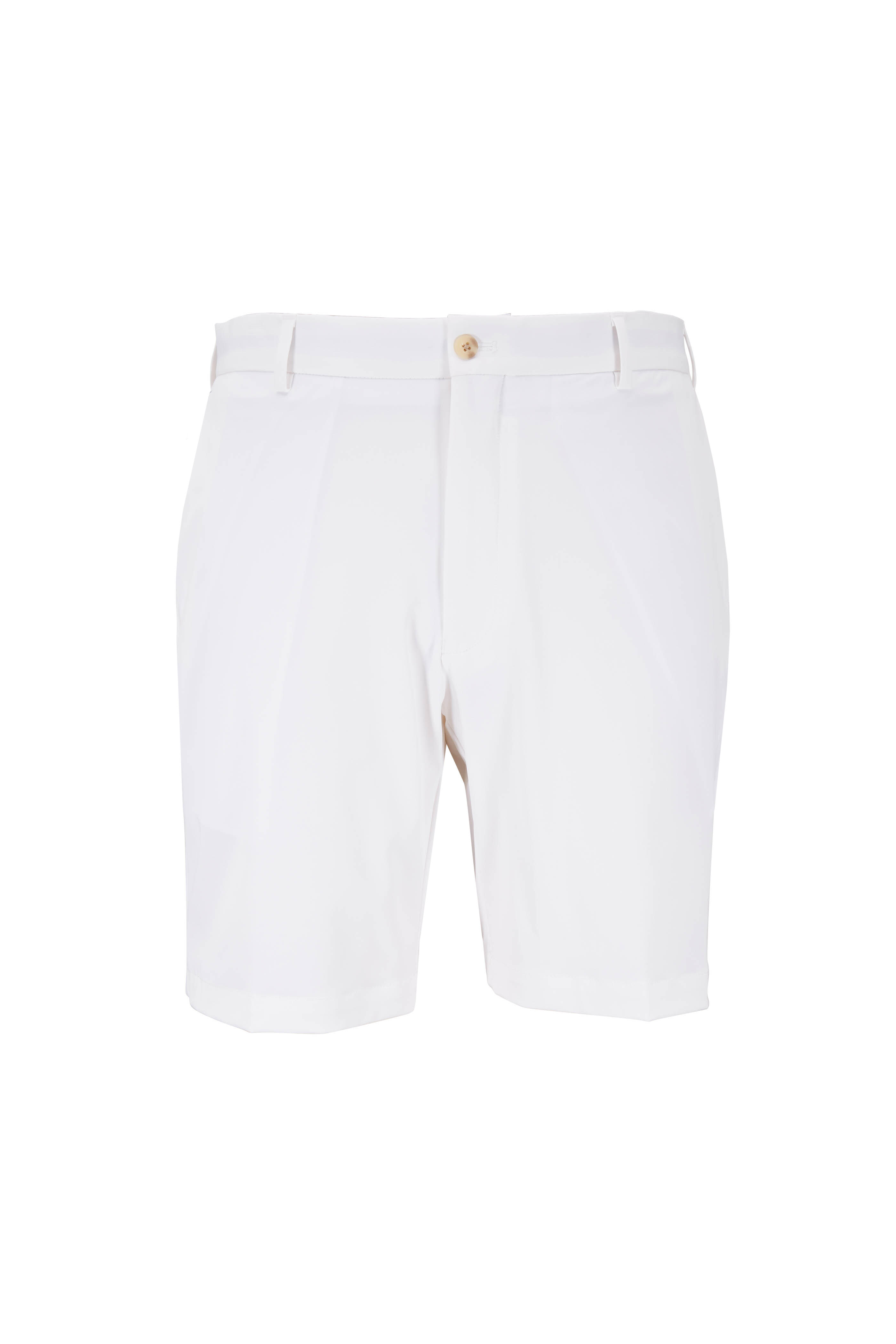 Peter Millar - White High-Twist Performance Twill Shorts