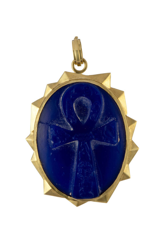 Sylva & Cie Intaglio Cross Pendant - view 1
