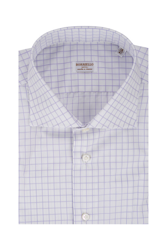 Borriello - New Volga Purple Windowpane Dress Shirt