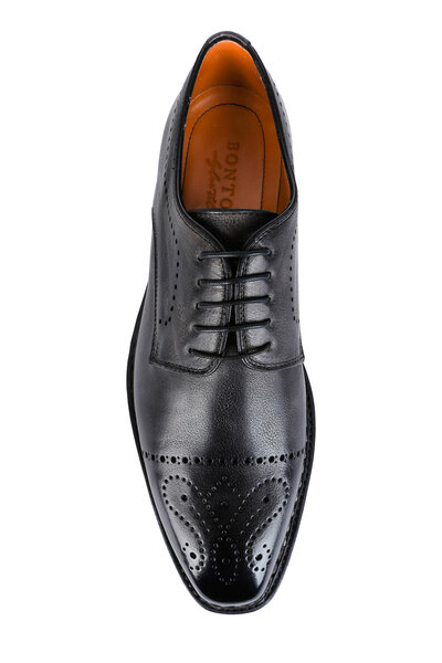 Bontoni - Brera II Dark Gray Leather Derby Shoe