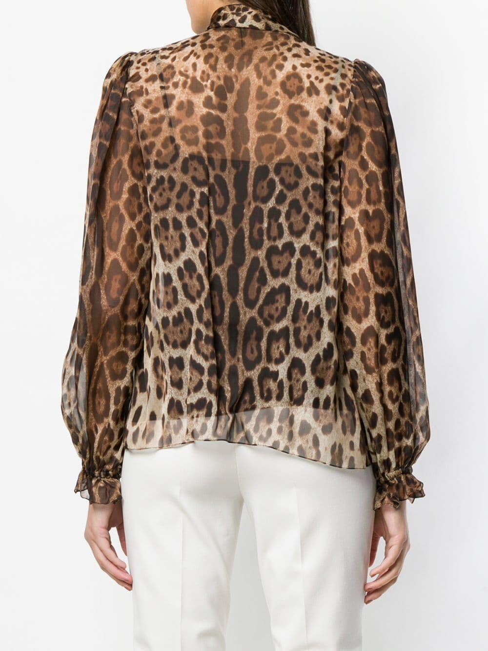 Dolce amp; Gabbana leopard print blouse - Neutrals