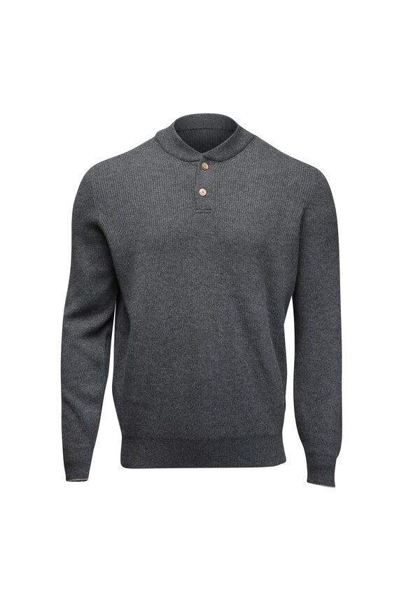 Brunello Cucinelli M12504989CC397 関税送料込 Lightweight sweater for Man in Black | Brunello Cucinelli