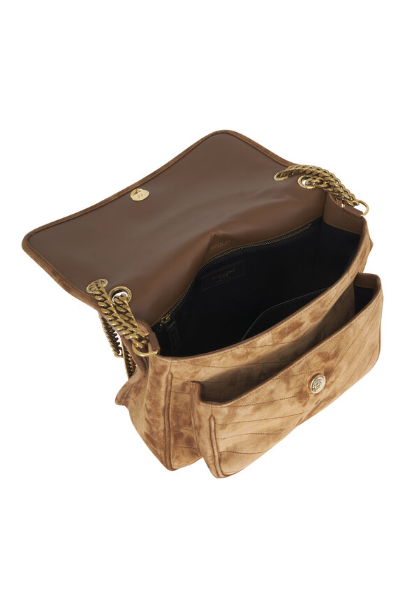 Saint Laurent Medium Niki Caramel Suede Chain Shoulder Bag - view 5