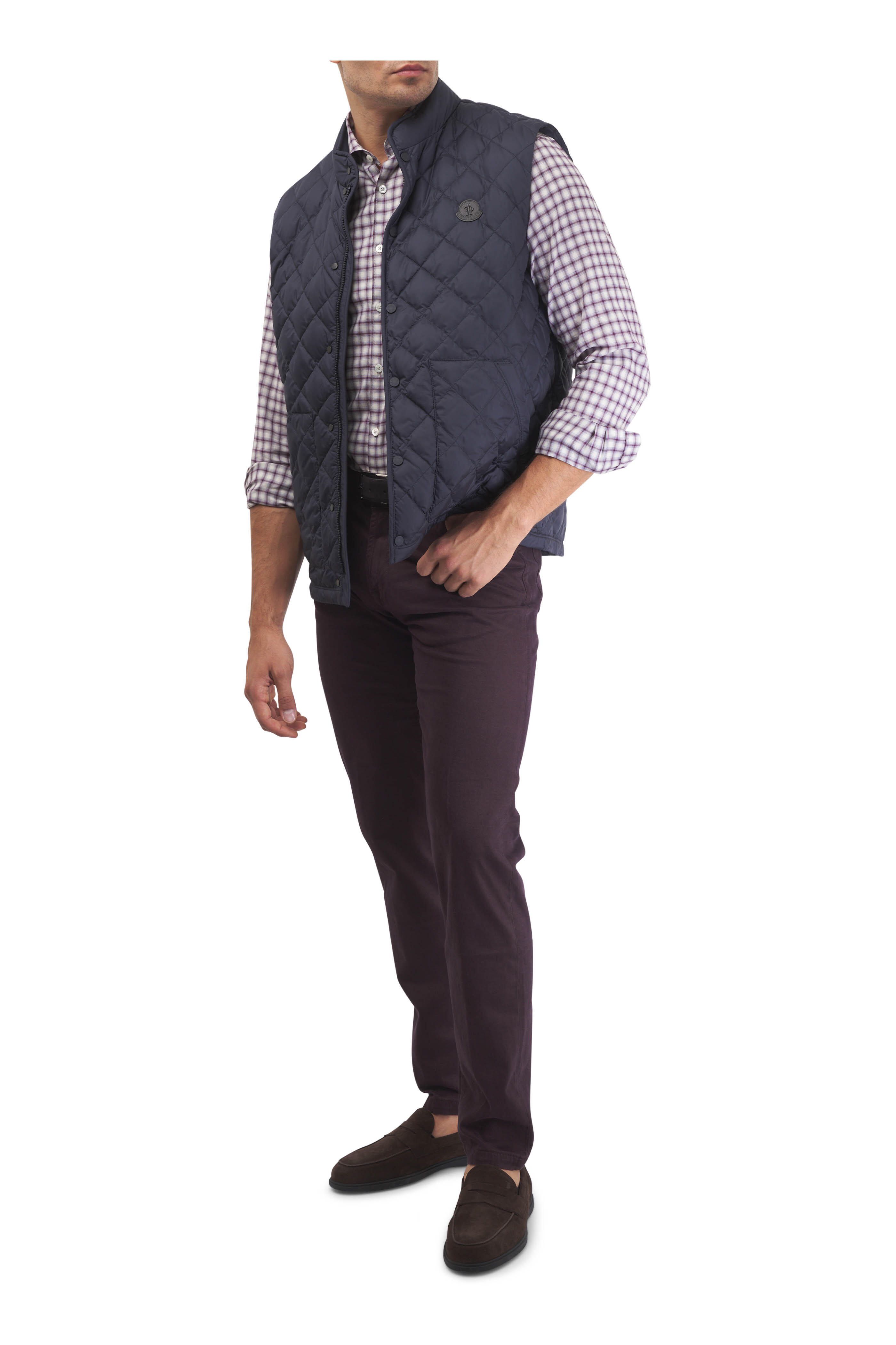 Moncler - Lycope Navy Diamond Quilted Vest