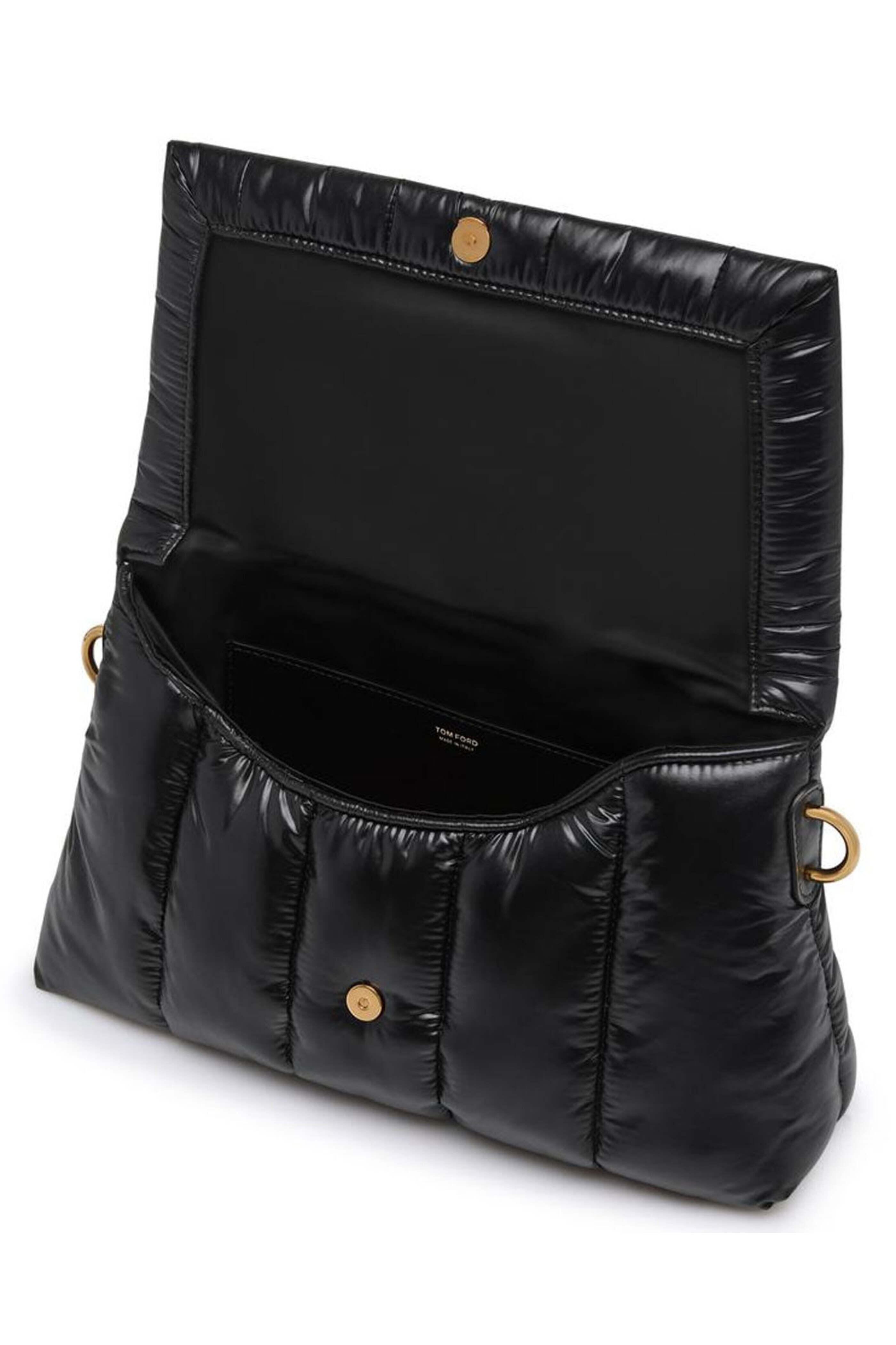 Tom Ford - Quilted Nylon Puffy Medium Bag in Black