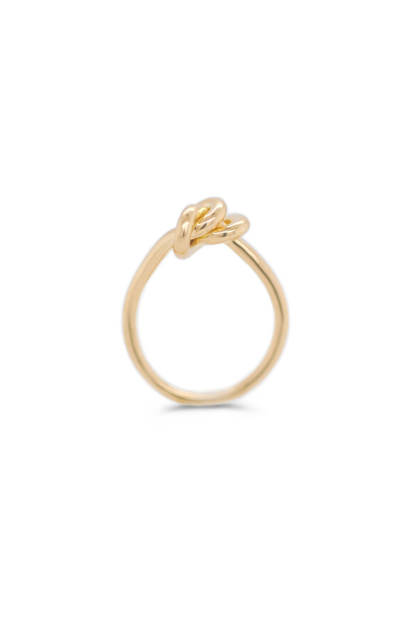Kali Zoe 18k Yellow Gold Small Love Knot Ring - view 2