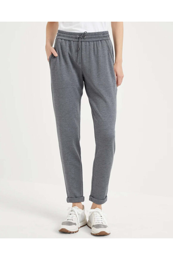 Brunello Cucinelli Gray Felpa Sweatpant - view 4