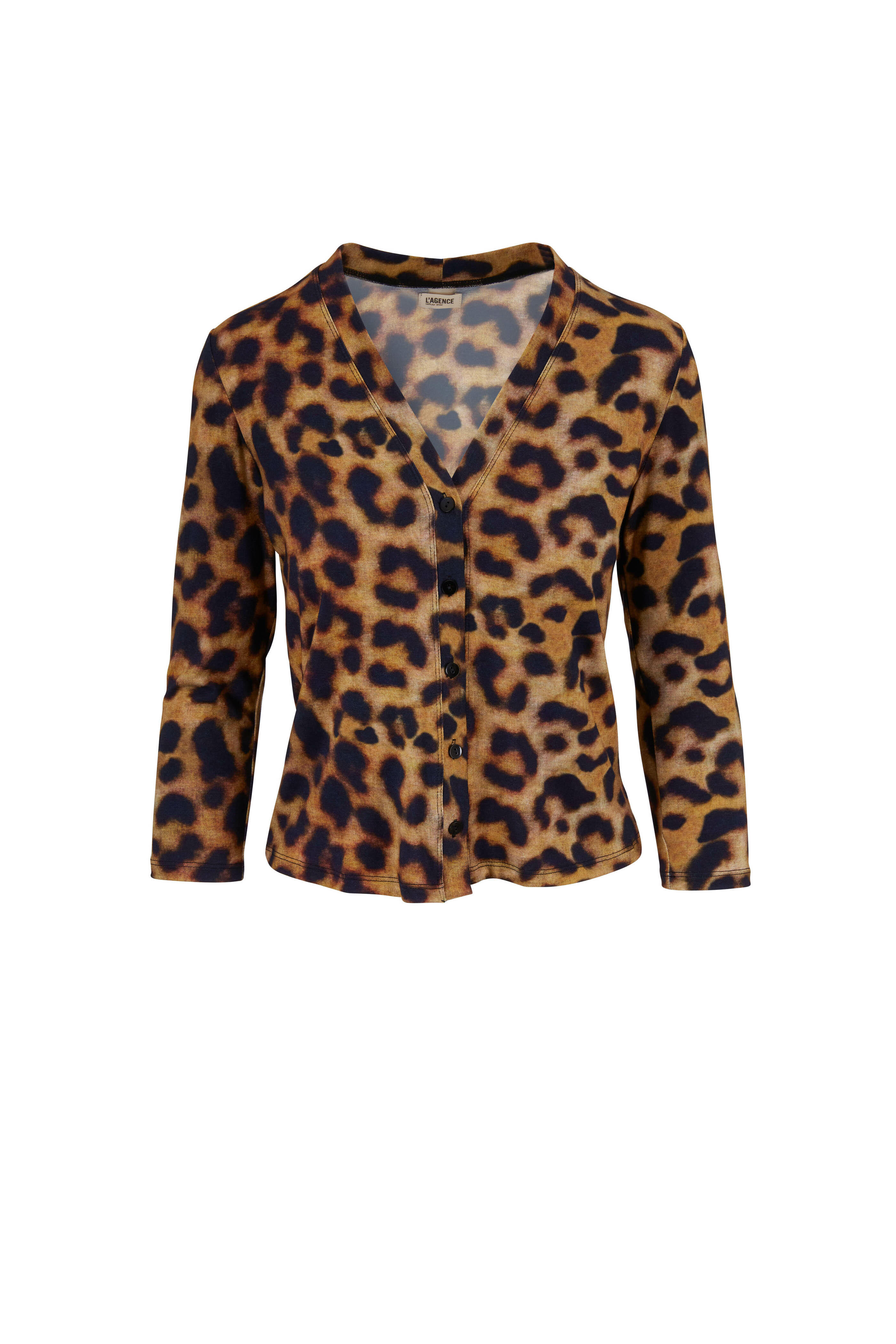 L'Agence - Britney Leopard Cardigan | Mitchell Stores
