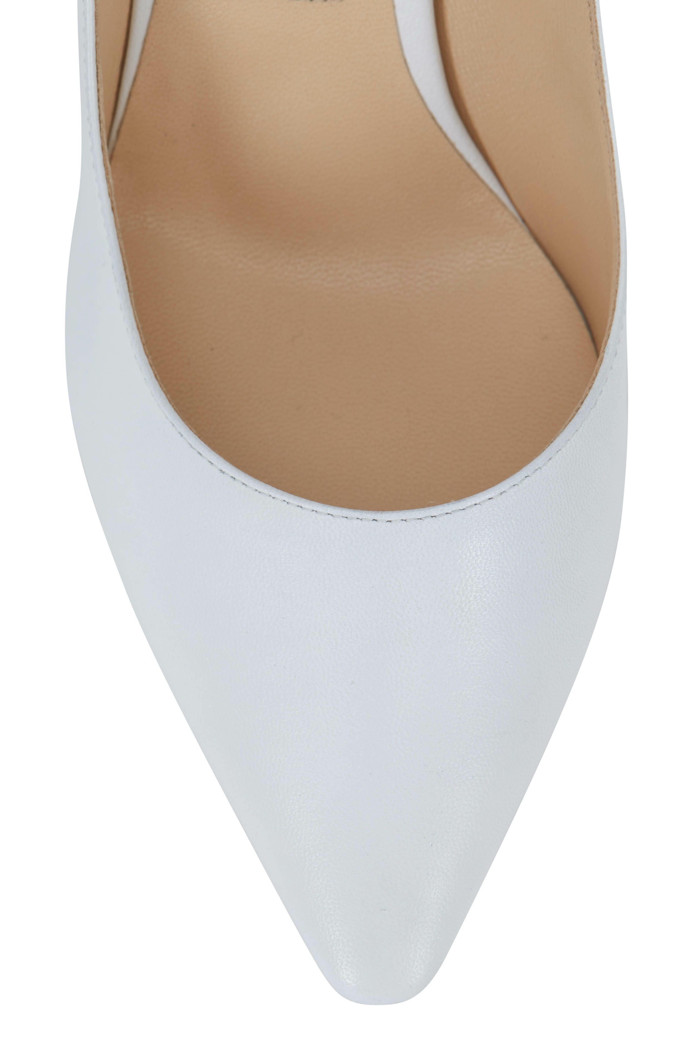 Jimmy Choo - Romy Optic White Leather Pump, 85mm