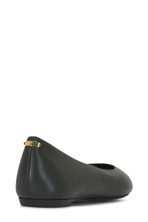 Lanvin Dark Green Leather Ballerina Flat - view 4