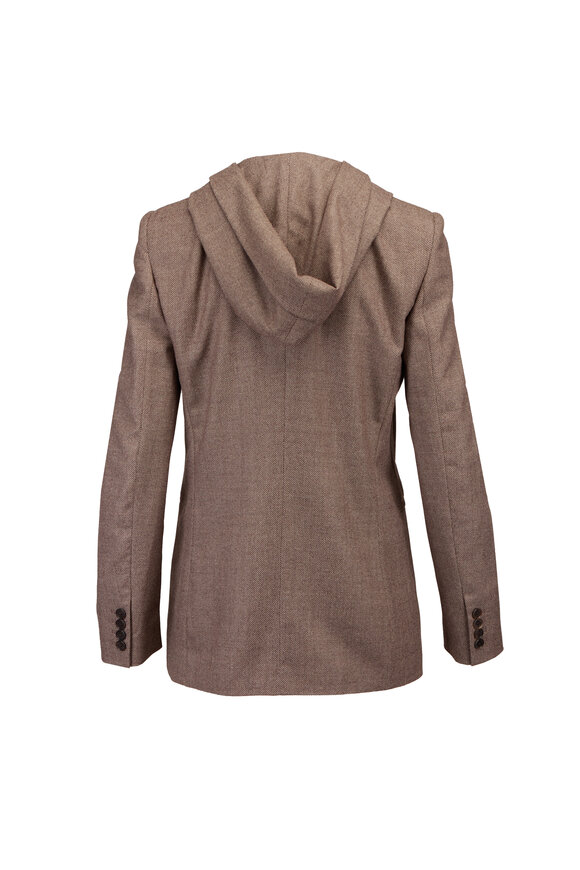 Ralph Lauren Stassie Birdseye Taupe Tweed Jacket - view 2