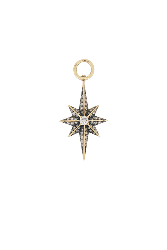 Lucy Delius 14k Yellow Gold Antique Star Diamond Pendant