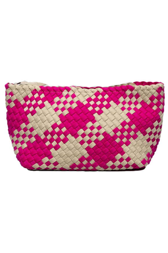 Naghedi - Portofino Plaid Cosmetic Bag in Hibiscus