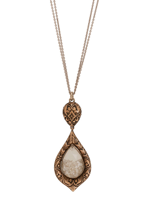 Renee Lewis - Antique 9CT Diamond Teardrop Shake© Necklace