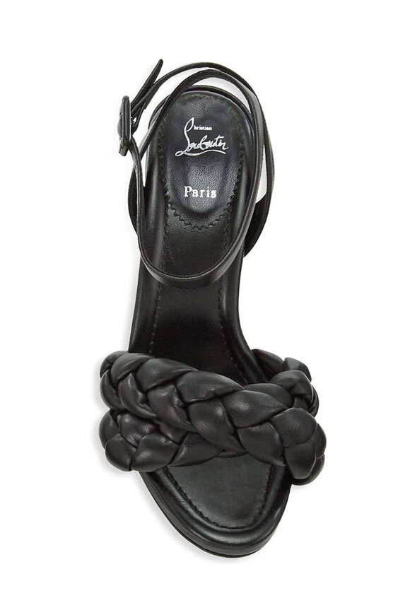 【関税送料込】ルブタン Brio Braided Block Heel Sandal Christian Louboutin - Brio Braided Sandal in Black