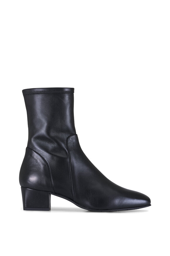 Aquatalia Stassi Black Leather Short Boot - view 6
