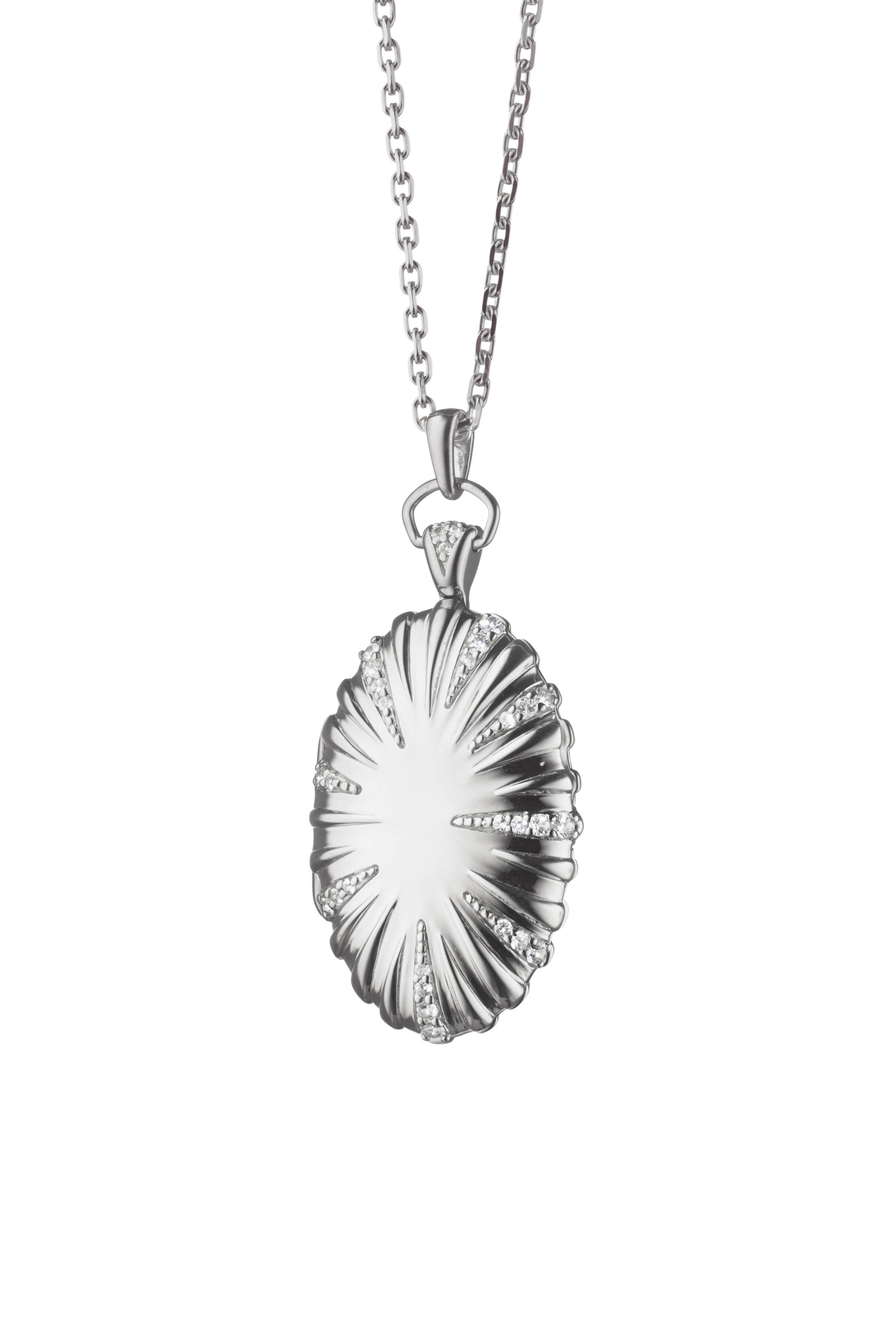 Monica Rich Kosann - Sterling Silver Sunburst Locket Necklace