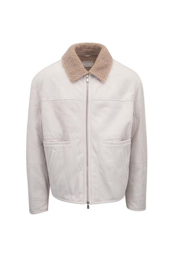 Brunello Cucinelli - Navy Blue Cashmere Parka | Mitchell Stores