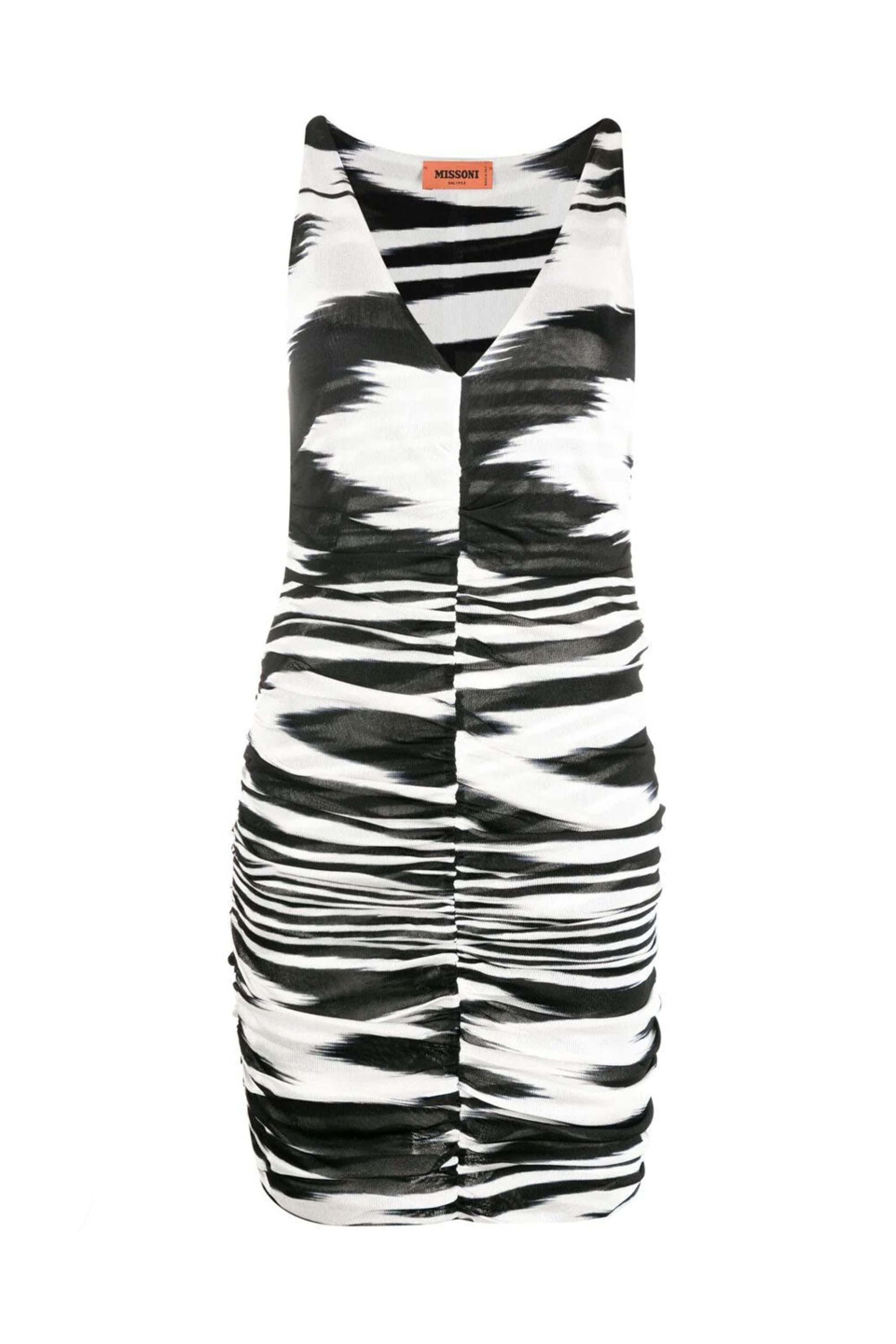 Missoni - Black and White Abstract Print Mini Dress