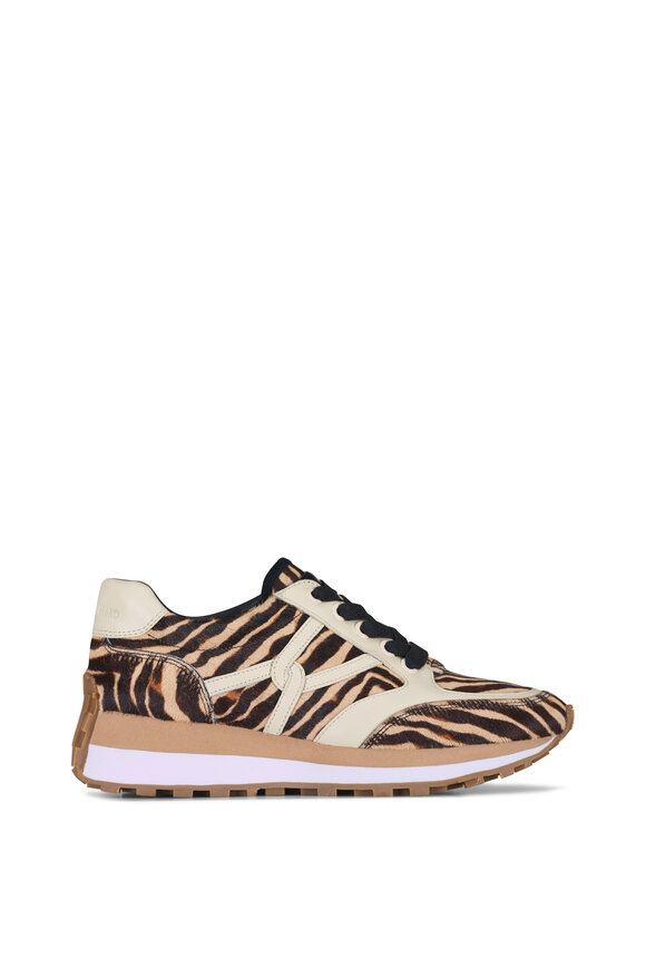 Veronica Beard Valentina Animal Stripe Calf Hair Sneaker - view 2
