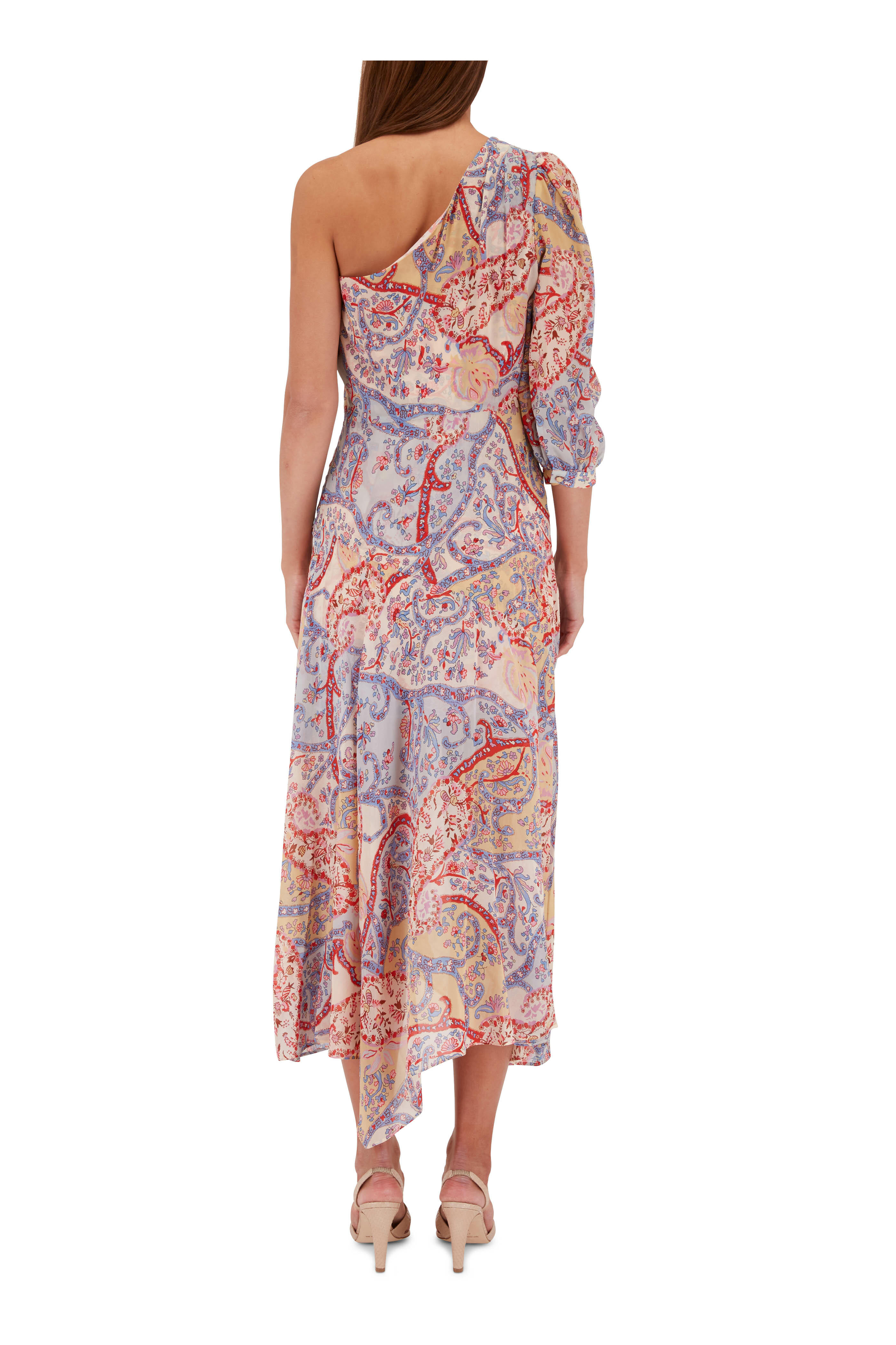 Veronica Beard - Kimber Paisley Multicolor One-Shoulder Dress Veronica Beard - Kimber Paisley Multicolor One-Shoulder Dress