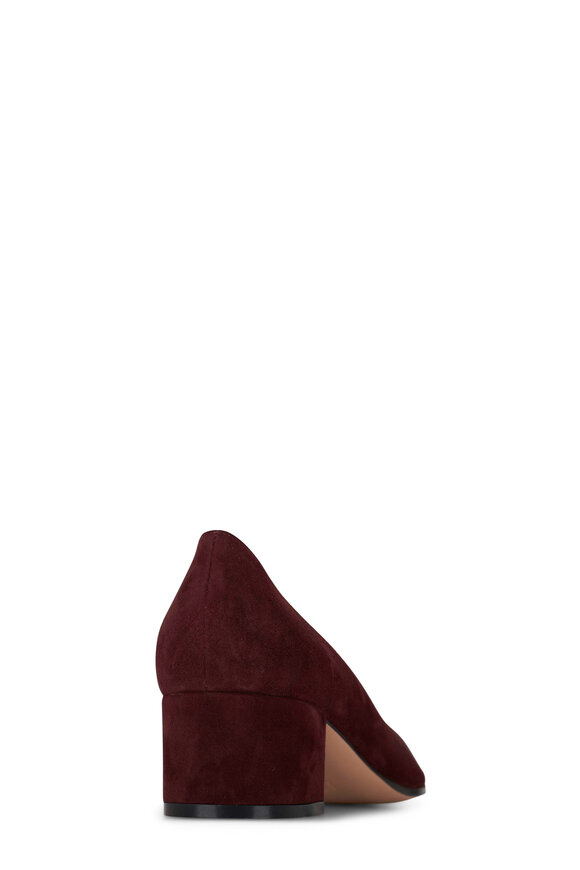 Gianvito Rossi - Piper Burgundy Suede Pump, 45mm